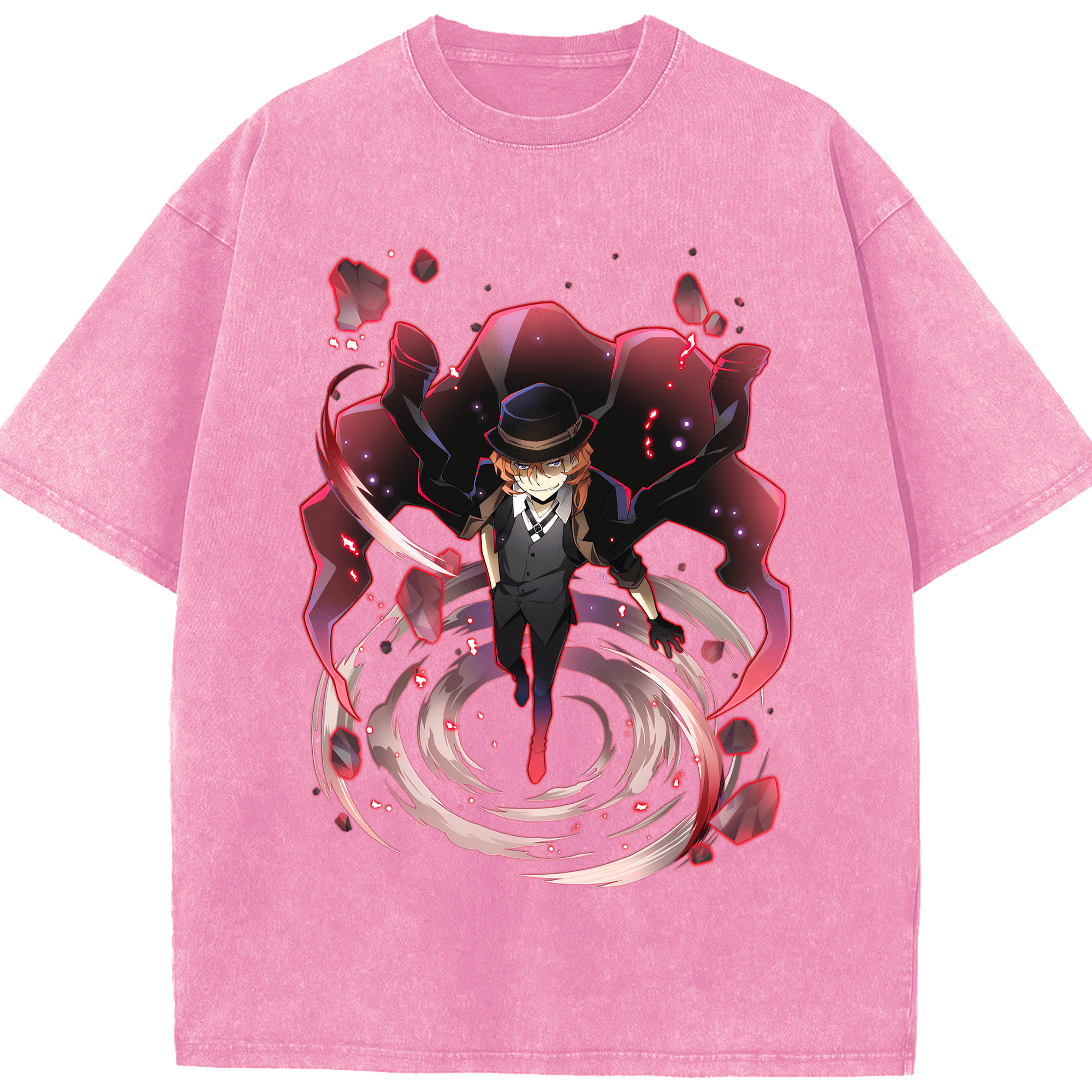 （画像用） 文豪ストレイドッグス Bungo Stray Dogs 綿100% ヴィンテージ風 半袖Tシャツ（フロントプリント）